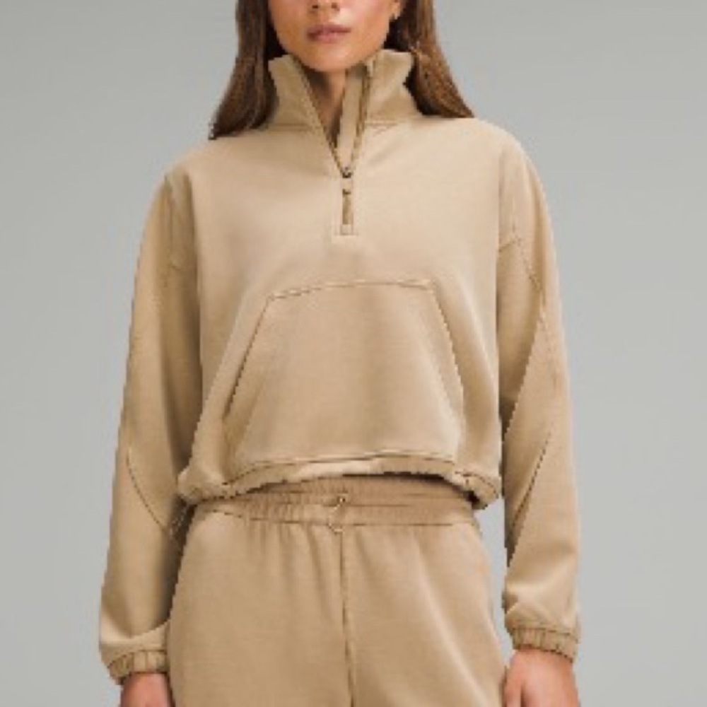 Lululemon Brushed Softstreme Half-Zip sz 10